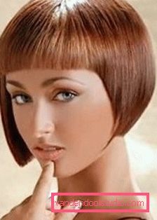 Haircut square on the leg with a bang Spectacular and stylish haircut on the leg