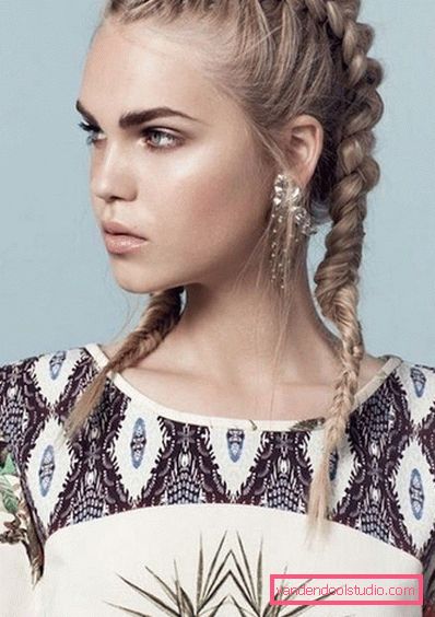 Elegant hairstyles with braids 2019-2020