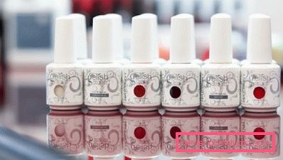 bottles with different colors means for nail art