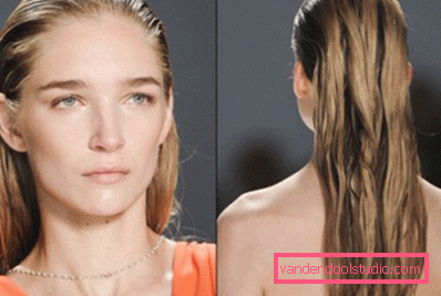 fair-haired model