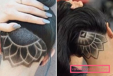 on the back of the head on the back of the head