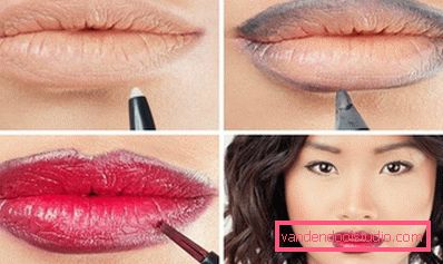 How to make up your lips with a pencil