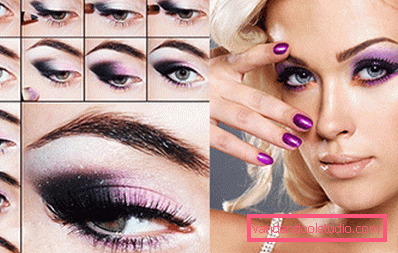 make-up for eyes in purple-tones make-up for eyes in purple-tones