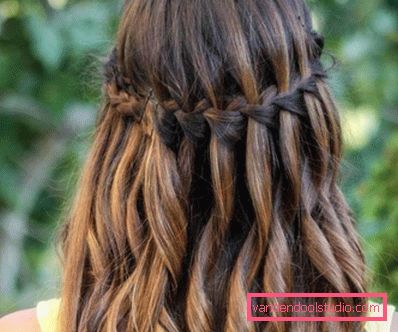 How to make a waterfall hairstyle - step-by-step instructions for weaving a braid