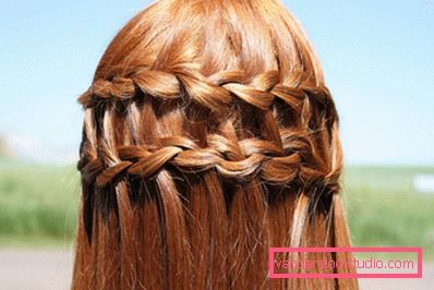 How to make a waterfall hairstyle - step-by-step instructions for weaving a braid