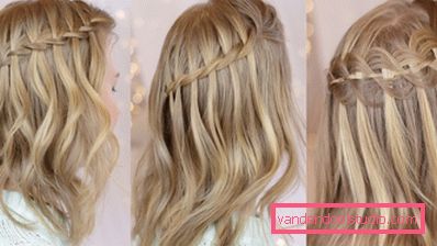 How to make a waterfall hairstyle - step-by-step instructions for weaving a braid