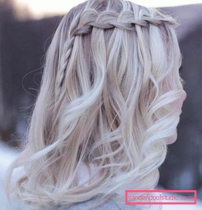 How to make a waterfall hairstyle - step-by-step instructions for weaving a braid