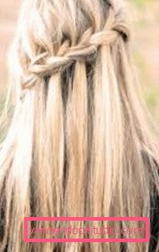 How to make a waterfall hairstyle - step-by-step instructions for weaving a braid