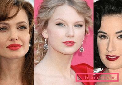 stars with red lipstick