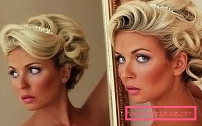 wedding styling for a short length of hair