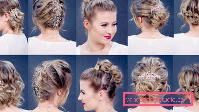 Beautiful evening hairstyles for short hair - photo step by step