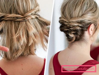 Beautiful evening hairstyles for short hair - photo step by step