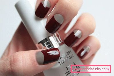 two shades of coating on the nails two shades of coating on the nails