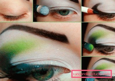 make up eye in shades of green make up eye in shades of green