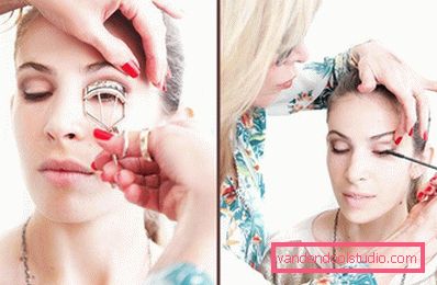 curling eyelashes and applying mascara curling eyelashes and applying mascara