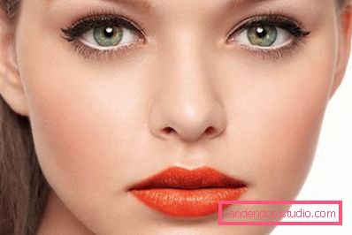 girl with orange lips girl with orange lips