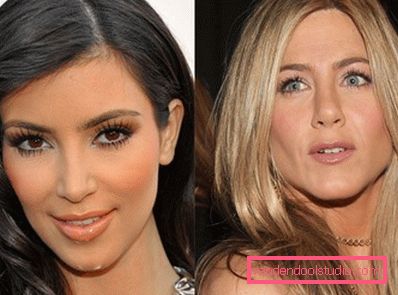 Kim Kardashian and Jennifer Aniston Kim Kardashian and Jennifer Aniston