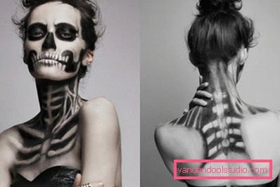 Halloween skeleton face makeup