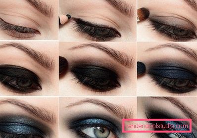 dark blue smoky eyes