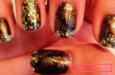 Stylish Brown Nail Art