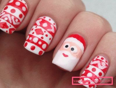 nail art with santa claus