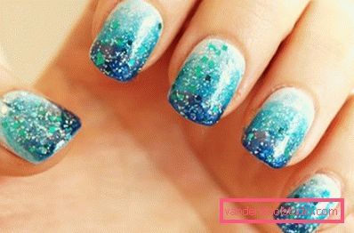 blue and blue glitter design