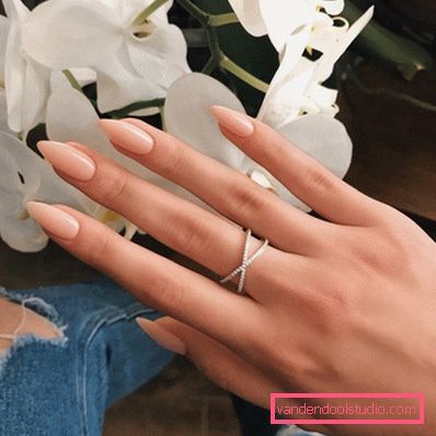 Beautiful manicure on sharp nails 2019-2020