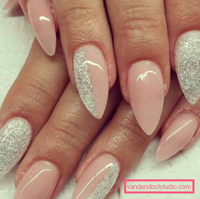 Beautiful manicure on sharp nails 2019-2020