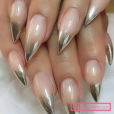 Beautiful manicure on sharp nails 2019-2020