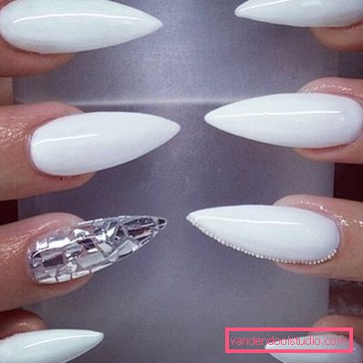 Beautiful manicure on sharp nails 2019-2020