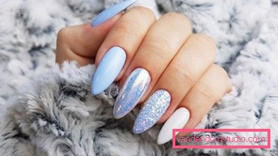 Beautiful manicure on sharp nails 2019-2020