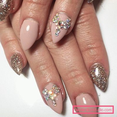 Beautiful manicure on sharp nails 2019-2020