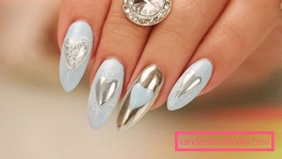 Beautiful manicure on sharp nails 2019-2020