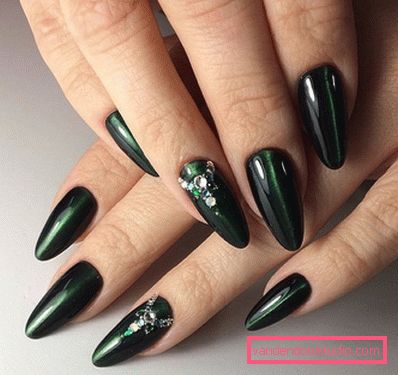 Beautiful manicure on sharp nails 2019-2020