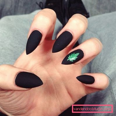 Beautiful manicure on sharp nails 2019-2020