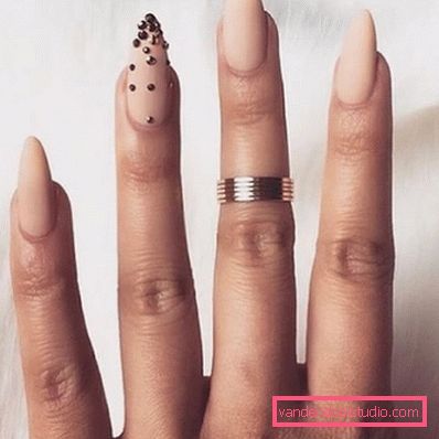 Beautiful manicure on sharp nails 2019-2020