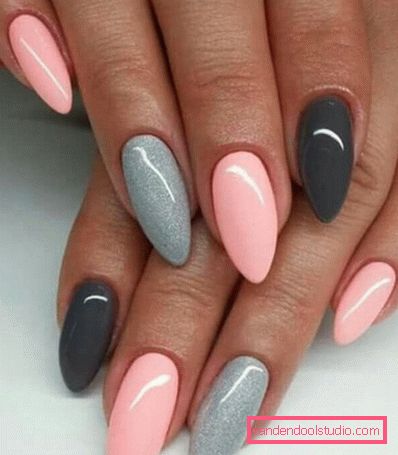 Beautiful manicure on sharp nails 2019-2020