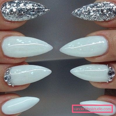 Beautiful manicure on sharp nails 2019-2020