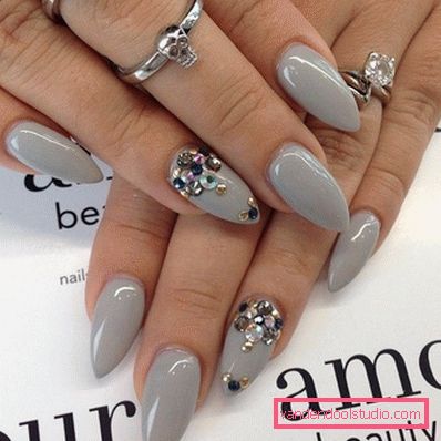 Beautiful manicure on sharp nails 2019-2020