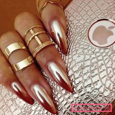 Beautiful manicure on sharp nails 2019-2020