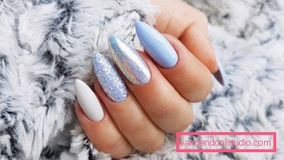 Beautiful manicure on sharp nails 2019-2020