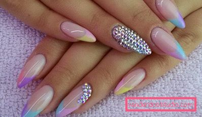 Beautiful manicure on sharp nails 2019-2020