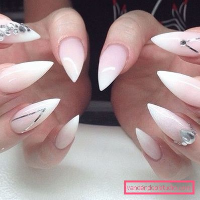 Beautiful manicure on sharp nails 2019-2020