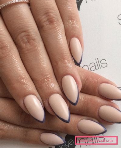 Beautiful manicure on sharp nails 2019-2020