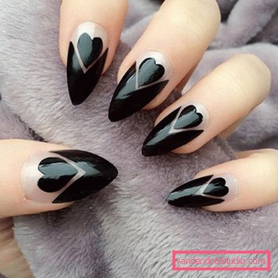 Beautiful manicure on sharp nails 2019-2020