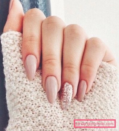 Beautiful manicure on sharp nails 2019-2020