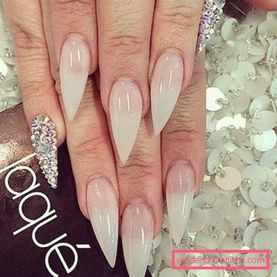 Beautiful manicure on sharp nails 2019-2020