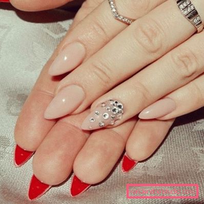 Beautiful manicure on sharp nails 2019-2020