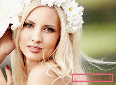blonde with a wreath blonde with a wreath