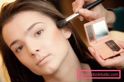 applying blush on cheekbones applying blush on cheekbones